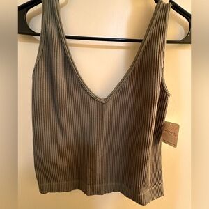 Free People Solid Rib Brami / Army